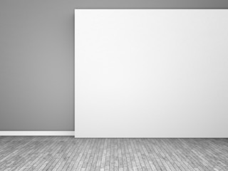 Canvas Print - black and white empty room