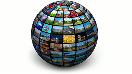 Poster - Rotating picture globe