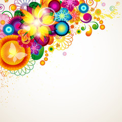 Aufkleber - Floral abstract background.