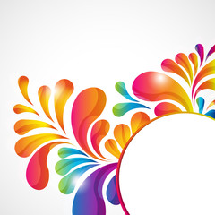 Aufkleber - Abstract background with bright teardrop-shaped arches.