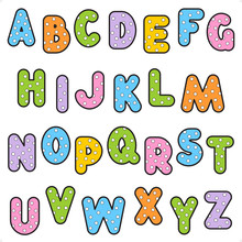 Polka-dot Pattern Alphabet Set
