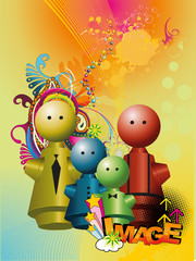 Wall Mural - familia en vector