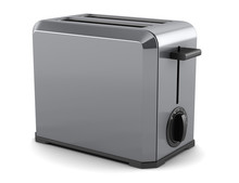 Toaster Isolated On White Background With Clipping Path