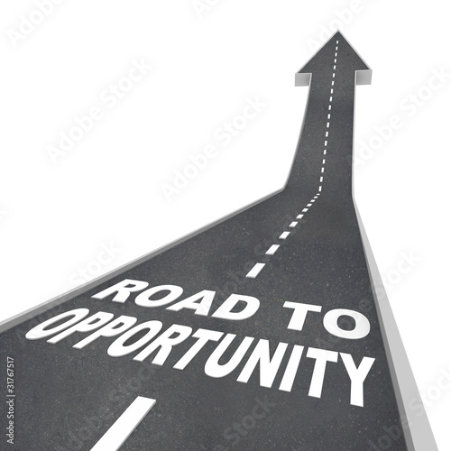 Fotografía Road to Opportunity - Travel to Success and Growth