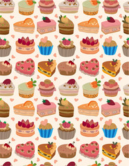 Wall Mural - seamless cake pattern