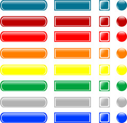 Fototapete - colored empty glass button