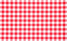 Close View Of Red Checkerboard Tablecloth