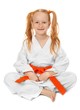Happy karate girl