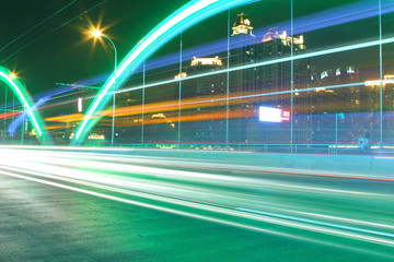 Wall Mural - Traffic through downtown of Guangzhou, China