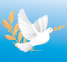 Dove Of Peace Near Globe