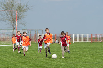 Wall Mural - children playing soccer