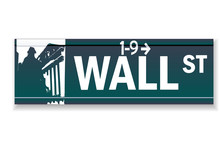 Realistic Wall Street Sign Illustration