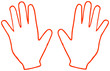 vektor: hand rechts und links
