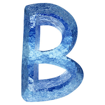 High resolution conceptual blue water or ice font isolated