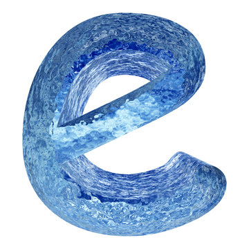 High resolution conceptual blue water or ice font isolated