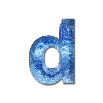 High resolution conceptual blue water or ice font isolated