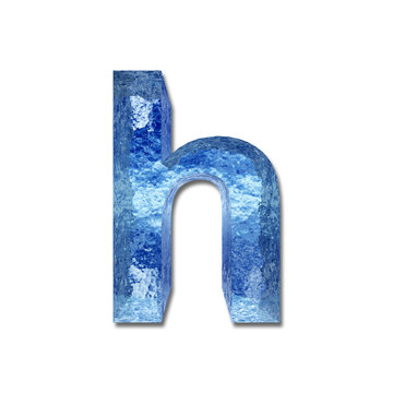 High resolution conceptual blue water or ice font isolated