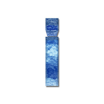 High resolution conceptual blue water or ice font isolated