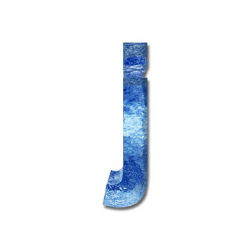High resolution conceptual blue water or ice font isolated