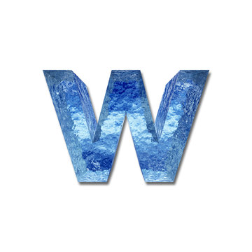 High resolution conceptual blue water or ice font isolated