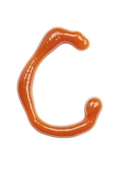 Ketchup abc. Letter C