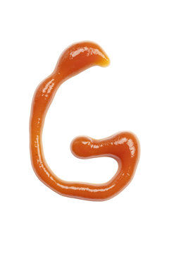 Ketchup abc. Letter A