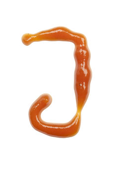 Ketchup abc. Letter J