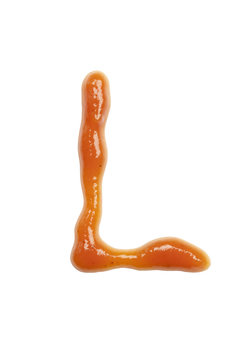 Ketchup abc. Letter L
