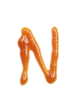 Ketchup abc. Letter N