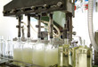 canvas print picture - cosmetic factory, close photo of the filling machine