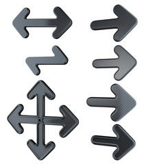 Wall Mural - Carbon fiber arrows collection isolated