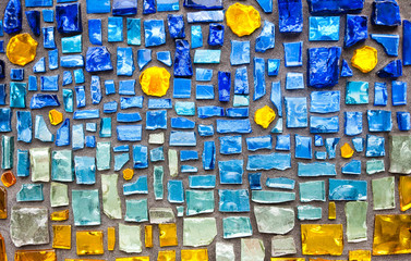 colorful glass mosaic wall background