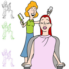 Poster - Hair Salon Coloring