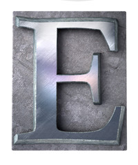 Poster - Typescript upper case E   letter
