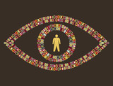 Fototapeta Big Ben - Eye - people pictogram