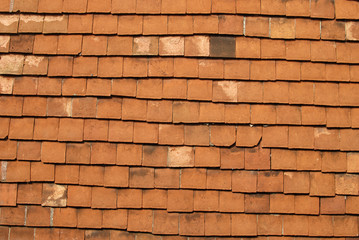 Canvas Print - Orange clay tiles