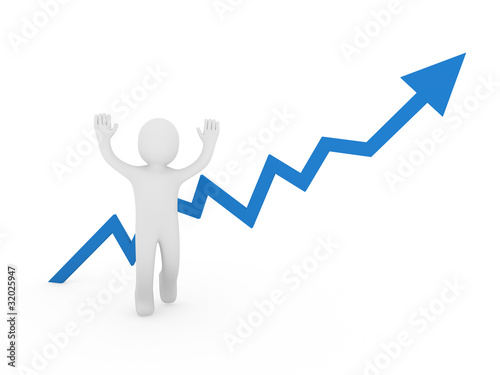 3d human man blue graph