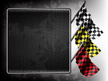 Racing Background - Yellow White Red Flag