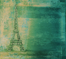 Grunge Eiffel Card