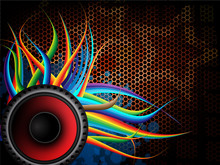 Modern Abstract Music Background With Speaker