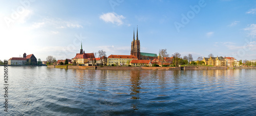 Obraz w ramie Tum island in Wroclaw, Poland