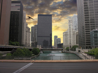 Sticker - Skyscrapers of Chicago, Illinois