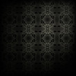 black abstract background with floral pattern