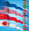 Set of world flags. High detailed 3d vector concept