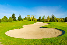 Sand Bunker On The Golf Course