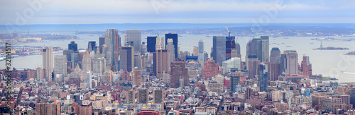 Naklejka - mata magnetyczna na lodówkę New York City Manhattan downtown skyscrapers panorama