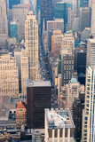 Fototapeta Miasta - New York City Manhattan skyline aerial view