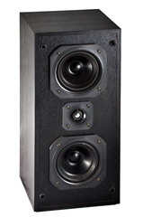 The black hi-fi sound speakers