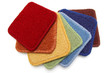 Carpet samples, rainbow