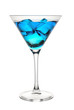 Blue tropical cocktail in glass